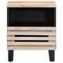 Voir la diapositive 3 : VIDAXL Table de chevet 40x34x46 cm bois de manguier massif blanchi