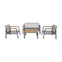 Voir la diapositive 6 : SWEEEK Salon de jardin Casoria, aluminium et polywood 4 places, 1 canapé, 2 fauteuils, 1 table basse