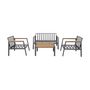 Voir la diapositive 6 : SWEEEK Salon de jardin Casoria, aluminium et polywood 4 places, 1 canapé, 2 fauteuils, 1 table basse