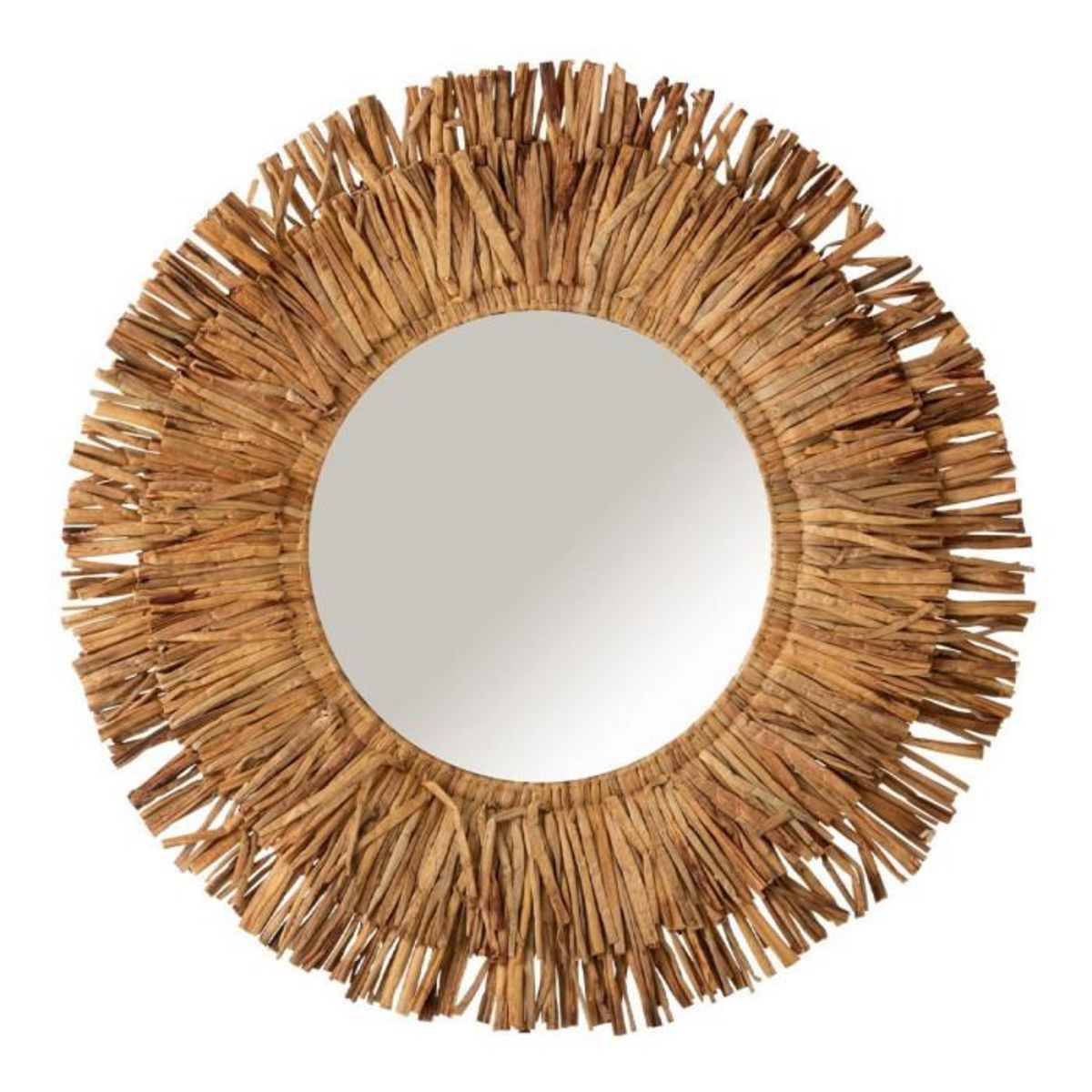 Paris Prix Miroir Mural Rond  Maurice  101cm Naturel