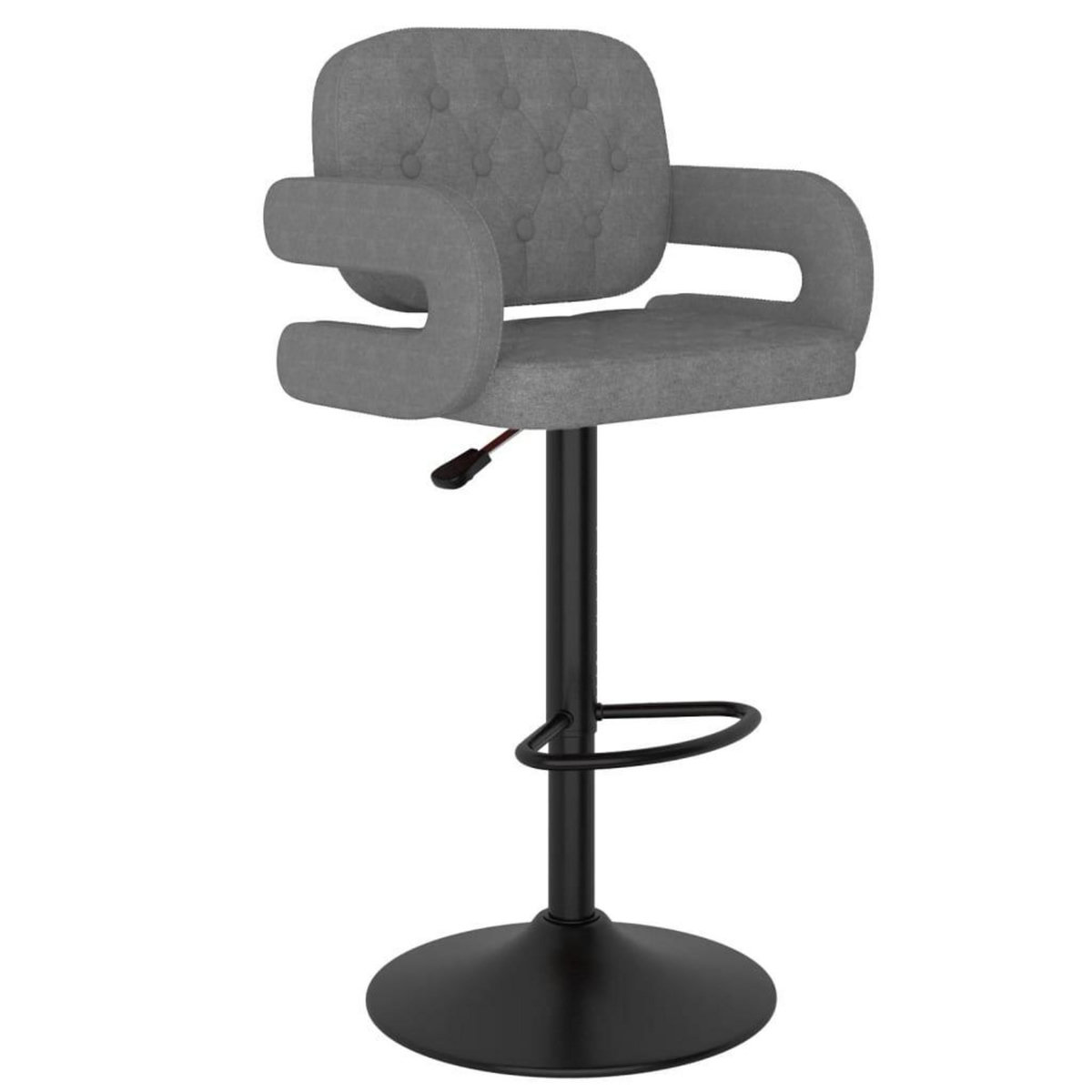 VIDAXL Tabourets de bar lot de 2 gris clair tissu