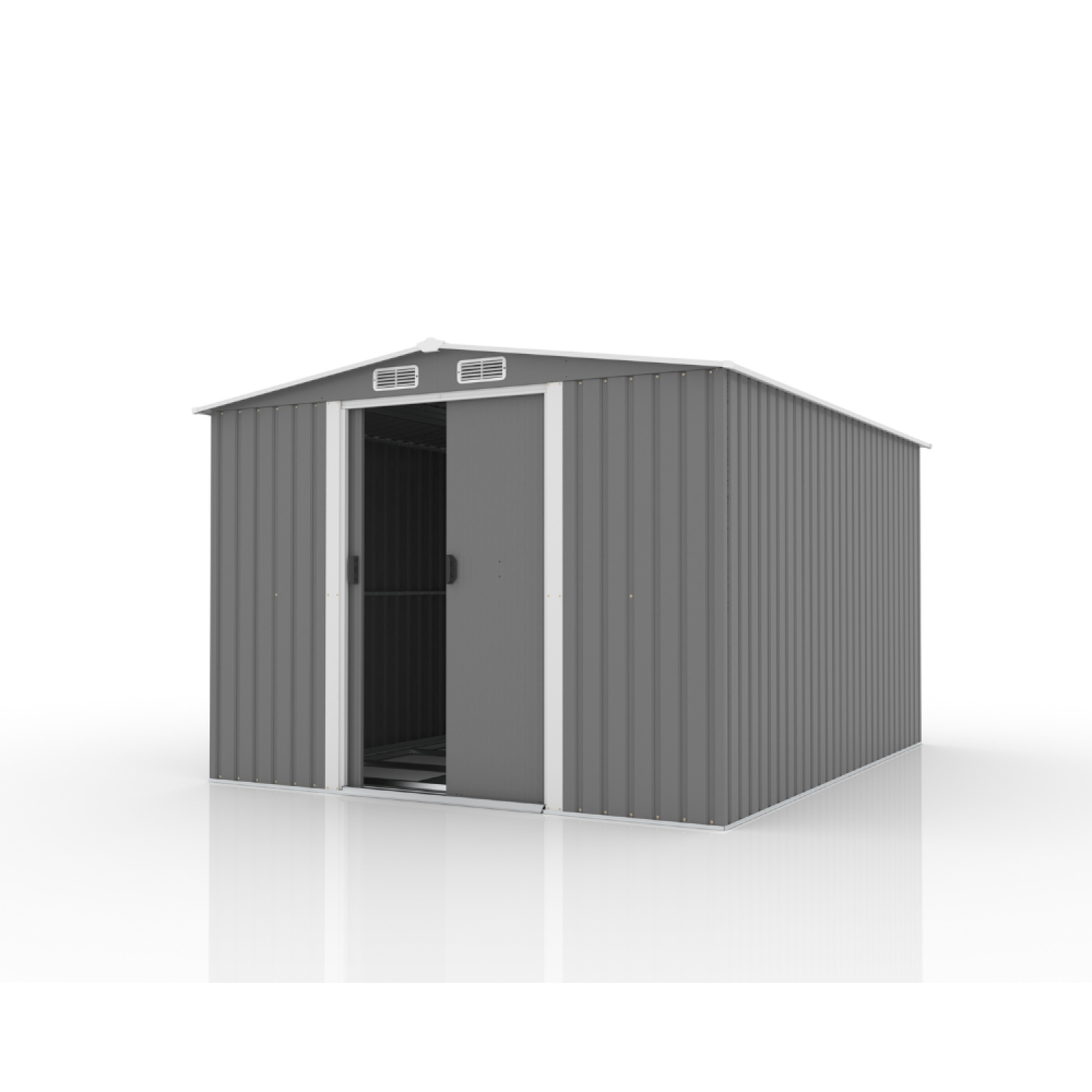 Voir la diapositive 6 : CONCEPT USINE Abri de jardin en metal 8.08m2 gris jura