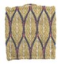Coussin de sol en coton style ethnique motifs feuilles