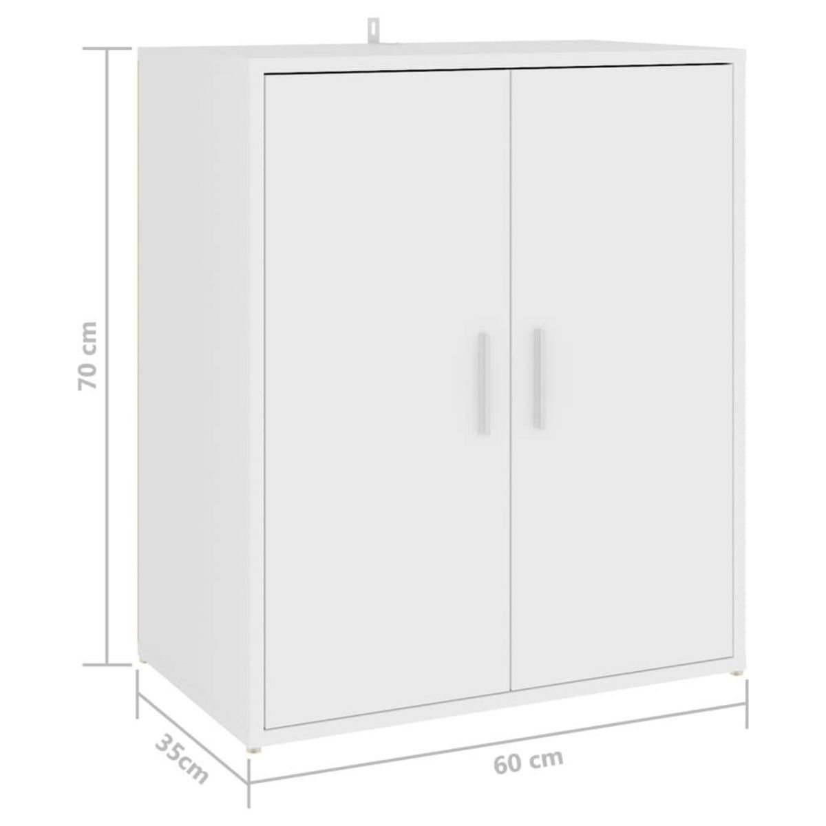 VIDAXL Armoire a chaussures Blanc 60x35x70 cm Bois d'ingenierie