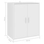 Voir la diapositive 6 : VIDAXL Armoire a chaussures Blanc 60x35x70 cm Bois d'ingenierie