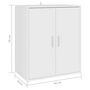 Voir la diapositive 6 : VIDAXL Armoire a chaussures Blanc 60x35x70 cm Bois d'ingenierie