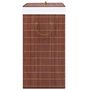 Voir la diapositive 5 : VIDAXL Panier a linge avec 2 sections bambou marron 72 L