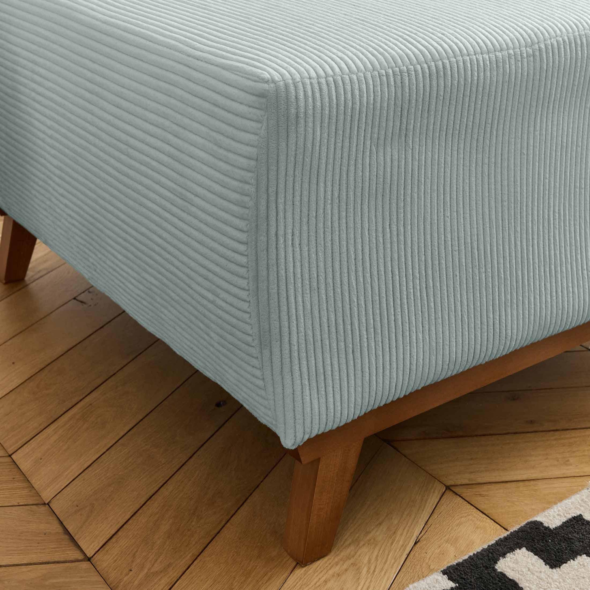 Voir la diapositive 3 : BEST MOBILIER Cristal - pouf modulable - 95 cm - en velours côtelé