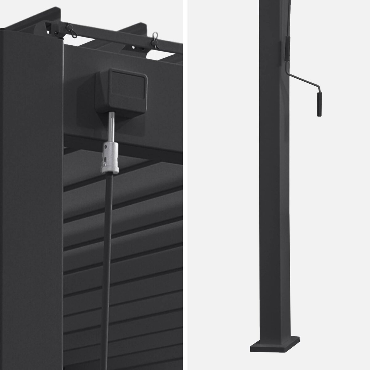 SWEEEK Pergola bioclimatique aluminium adossée lames orientables 4x3m Triomphe