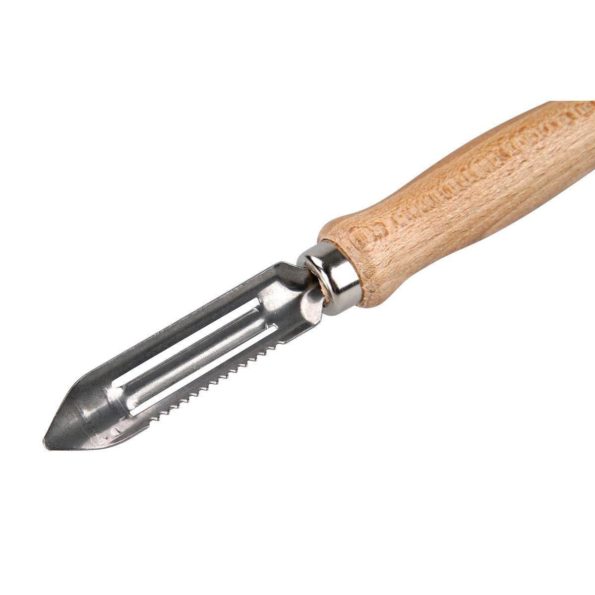 Fackelmann Eplucheur à légumes type économe 16 cm Fackelmann Wood Edition