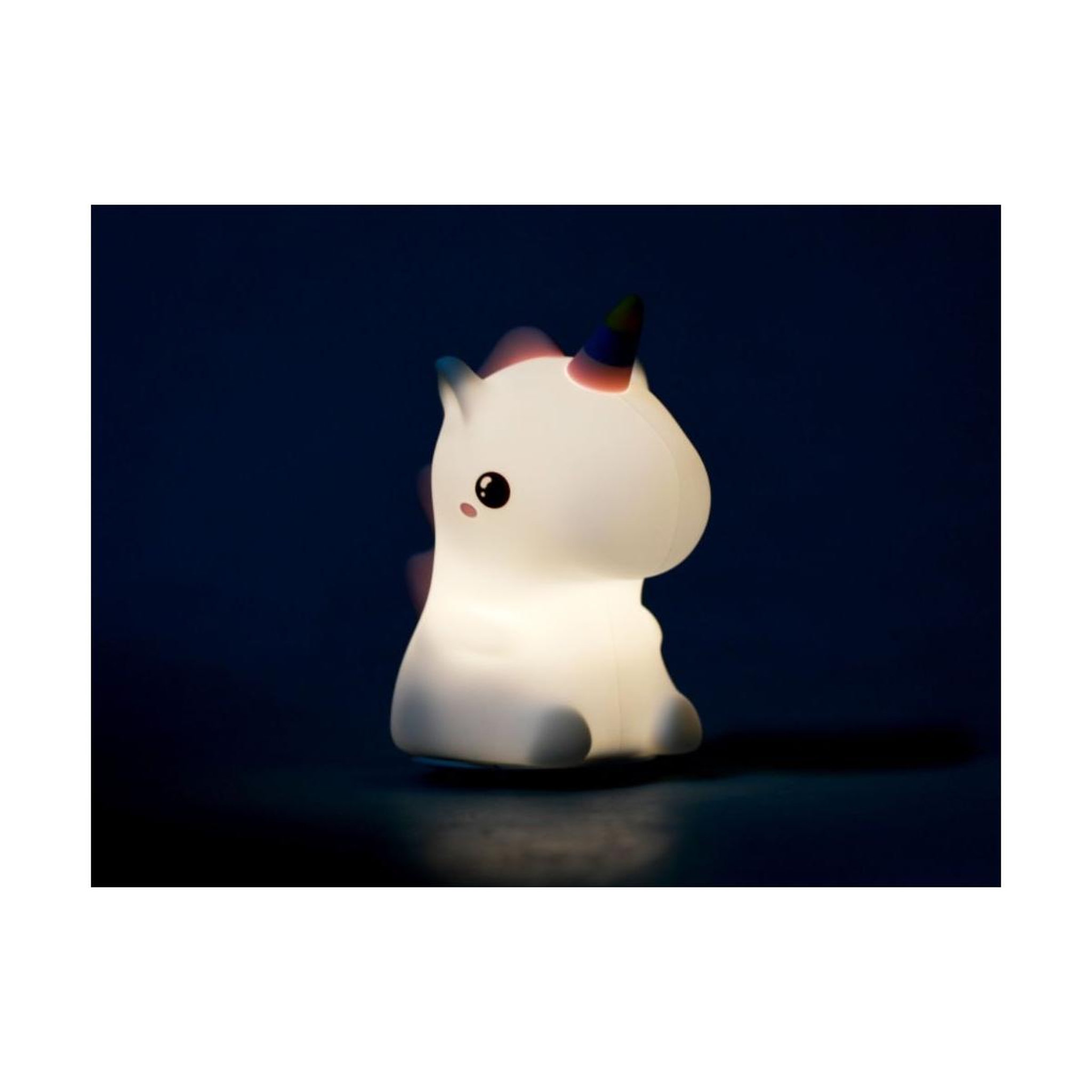 Voir la diapositive 2 : ELINELI Veilleuse bébé licorne blanche