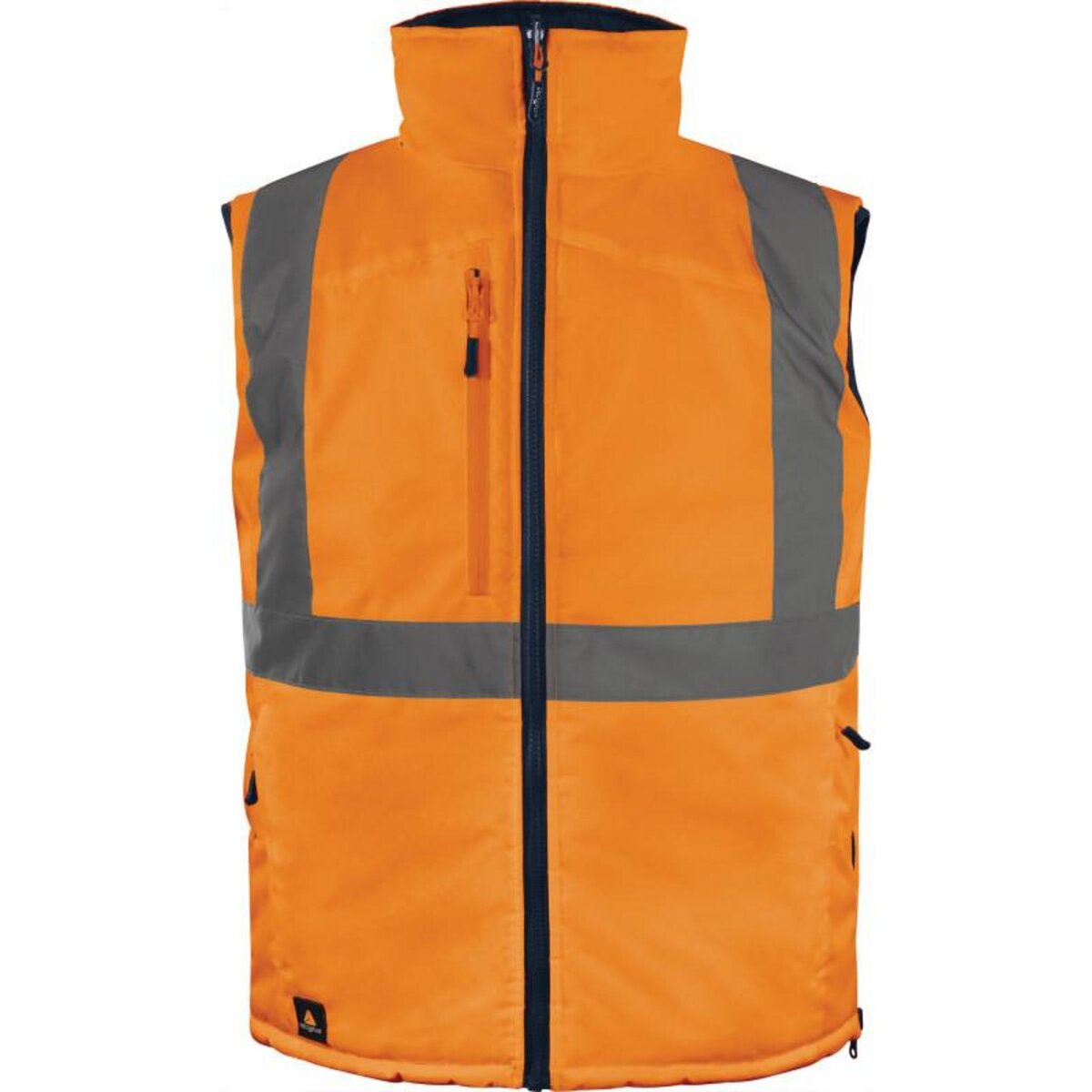 Delta Plus Gilet sans manche réversible HV orange bleu marine TM DELTA PLUS FIDJ3HVORTM