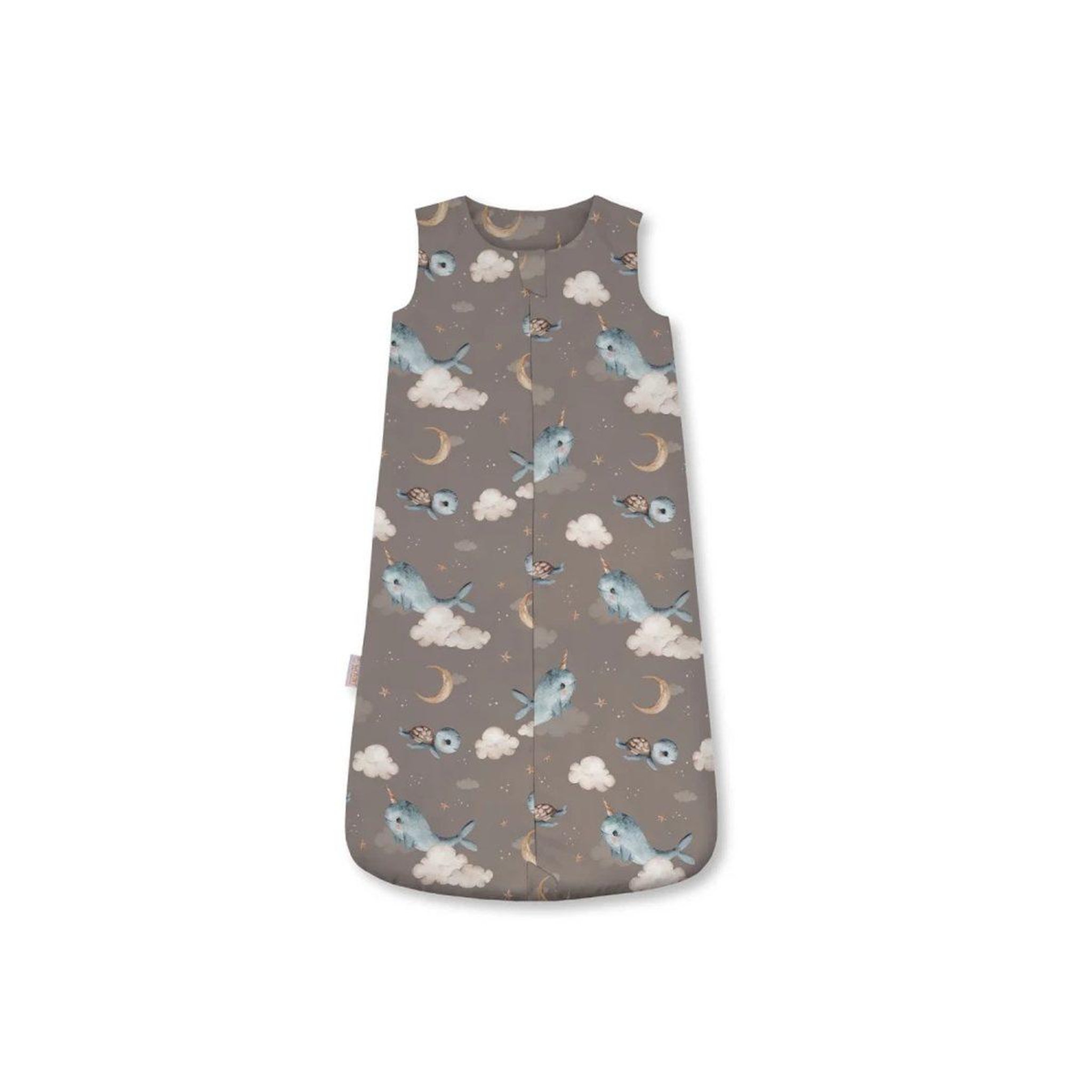 WALDIN Gigoteuse en bambou 50 × 90 cm 2,5 TOG - taille M - motif baleine, brun