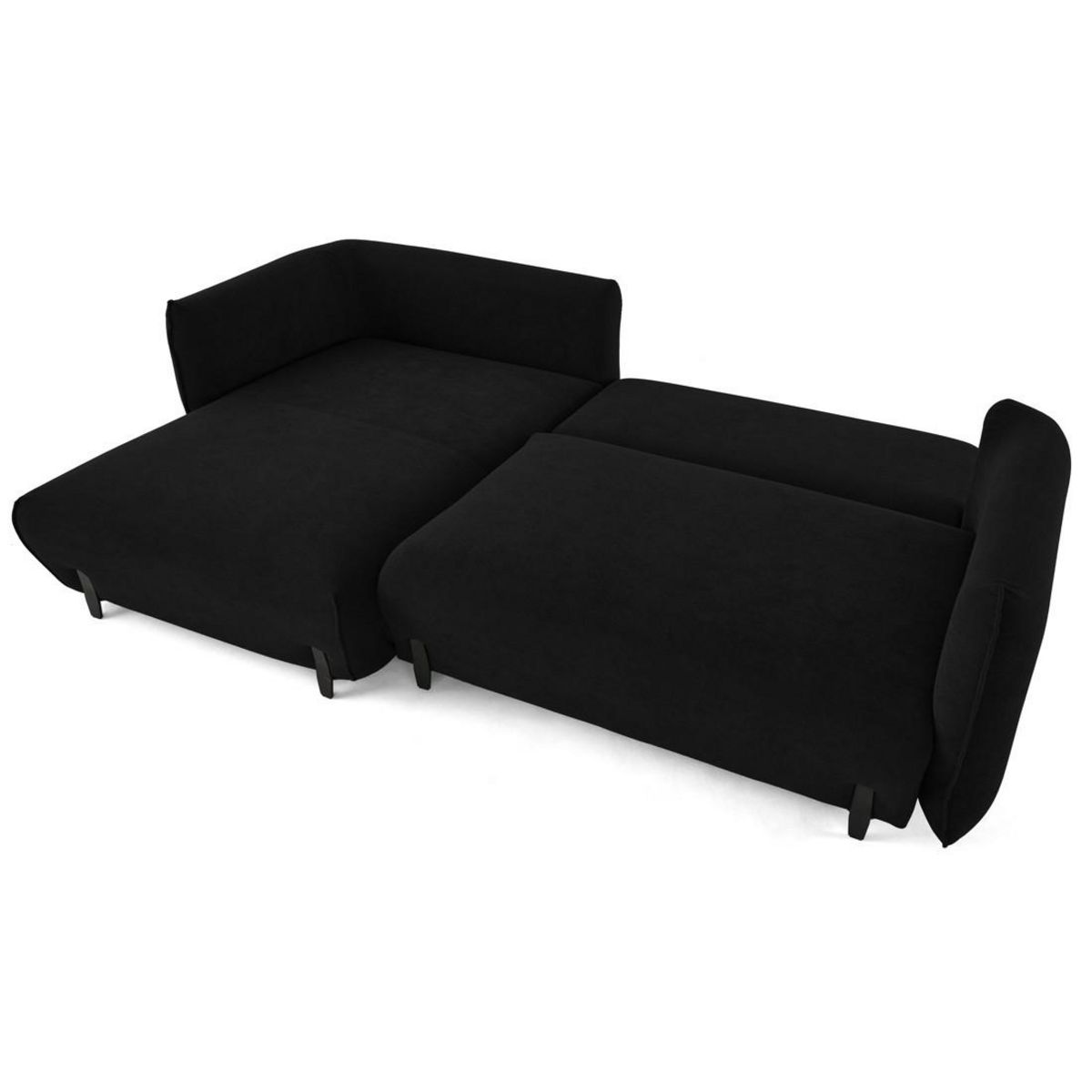 LISA DESIGN Gianni - canapé d'angle gauche 4 places convertible avec coffre en tissu