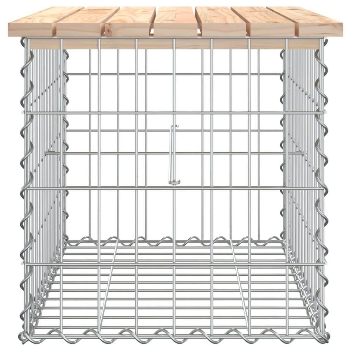 VIDAXL Banc de jardin design de gabion 63x44x42 cm bois massif de pin