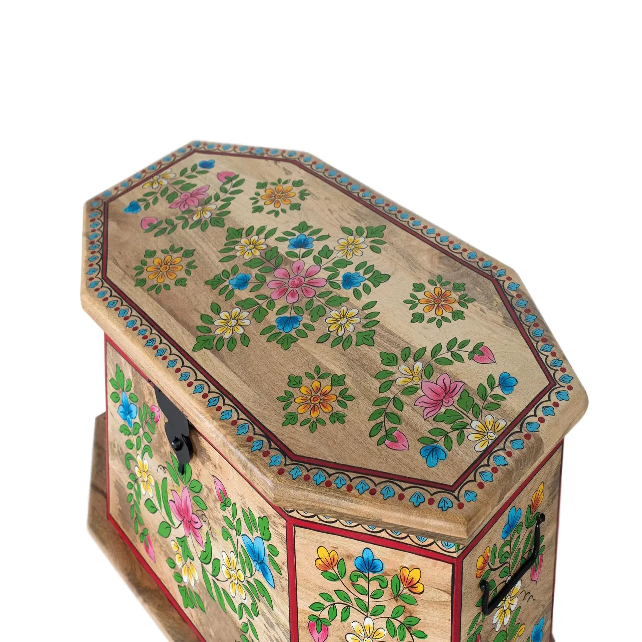 Voir la diapositive 3 : GINER Y COLOMER SL Coffre en bois de manguier 95 cm style vintage artisanal
