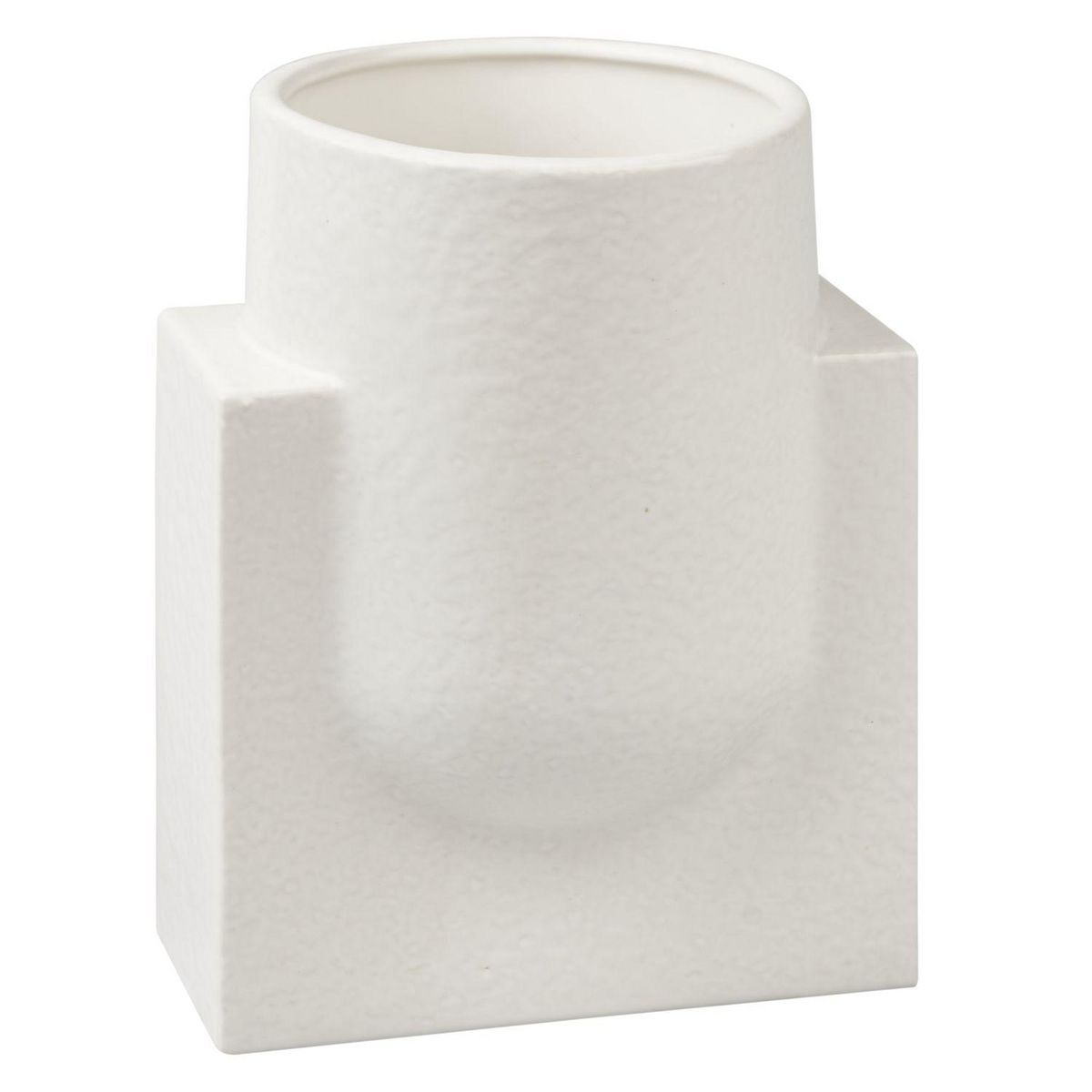 GARDENSTAR Pot en grès - H23cm - Blanc
