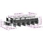 Voir la diapositive 6 : VIDAXL Ensemble a manger de jardin avec coussins 15 pcs marron rotin