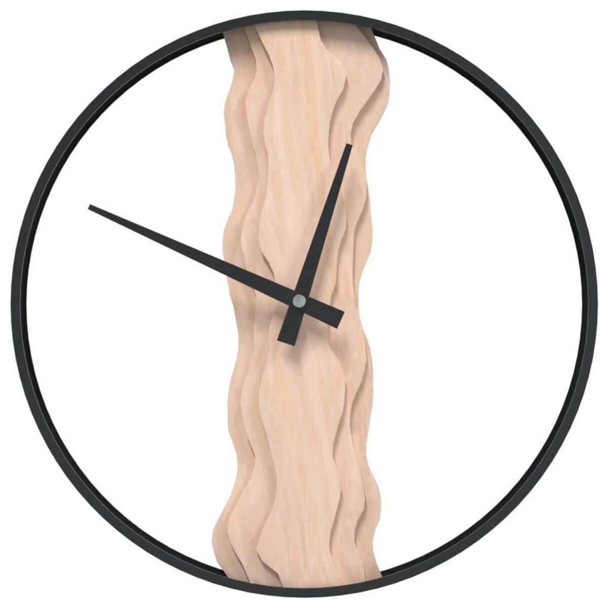 VIDAXL Horloge murale marron Ø35 cm fer et bois de chene