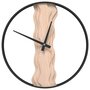 Voir la diapositive 2 : VIDAXL Horloge murale marron Ø35 cm fer et bois de chene