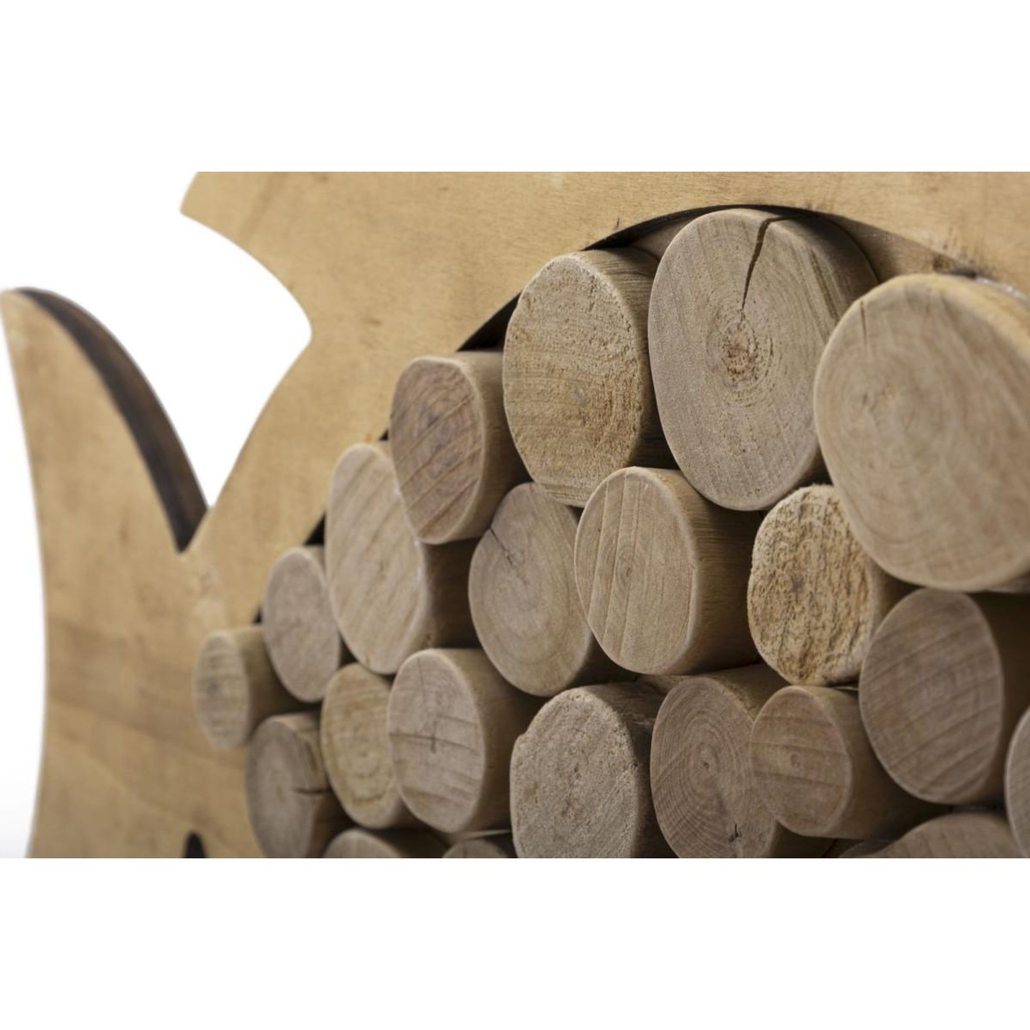 Voir la diapositive 3 : Paris Prix Décoration murale en bois à suspendre  poisson  42cm naturel