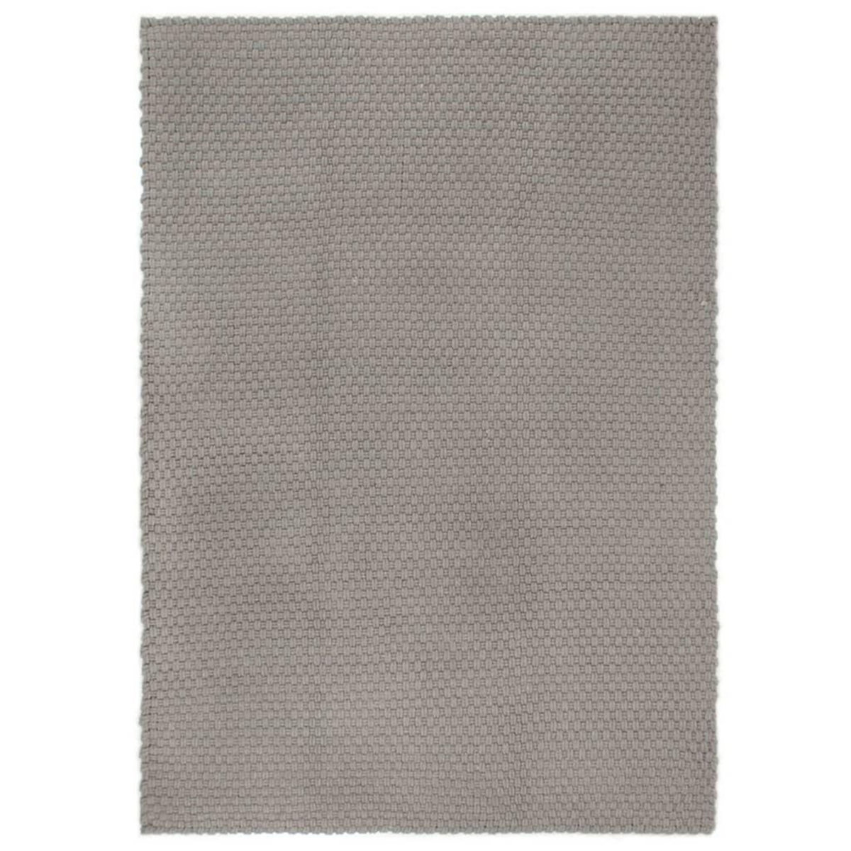VIDAXL Tapis rectangulaire Gris 160x230 cm Coton