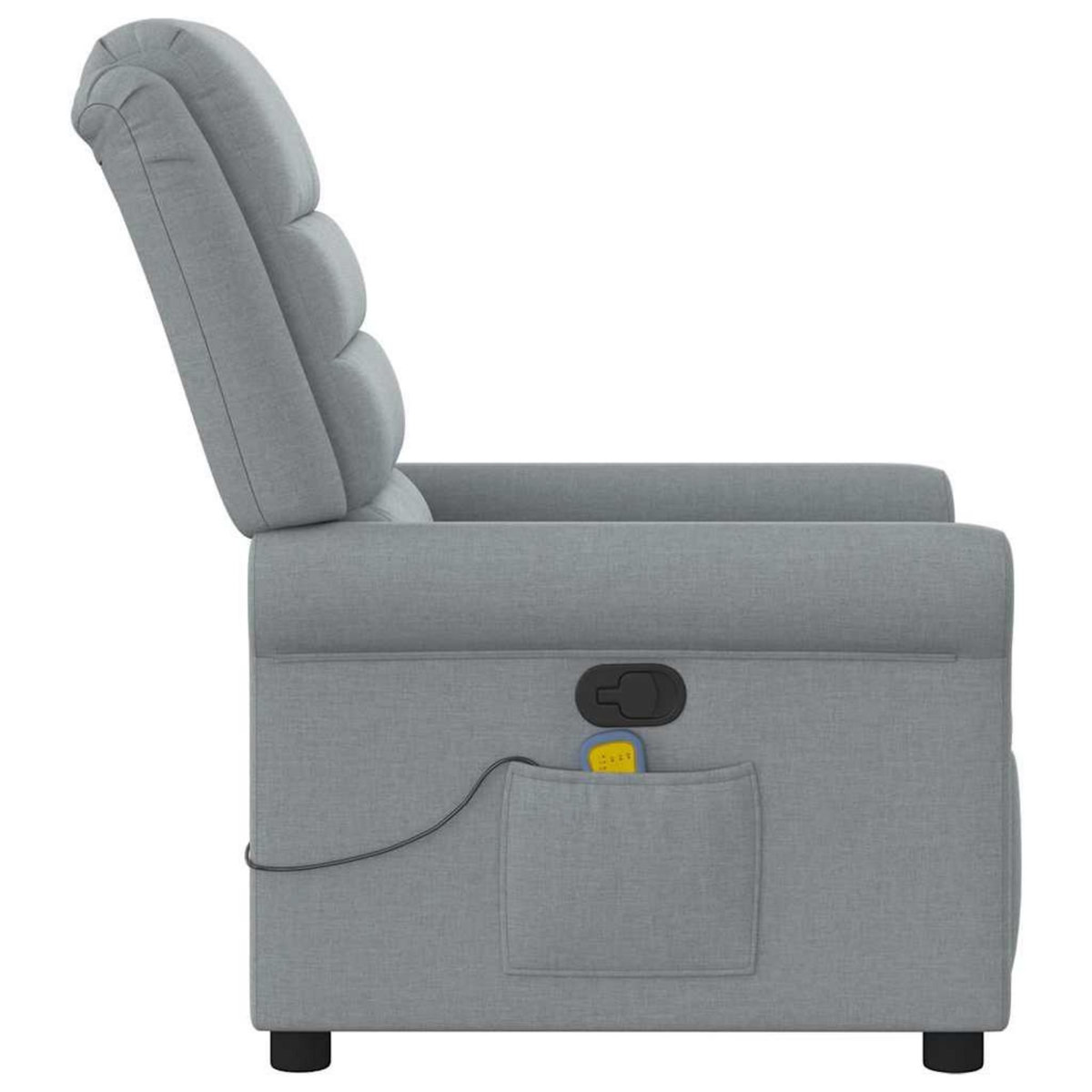 VIDAXL Fauteuil de massage inclinable Gris clair Tissu