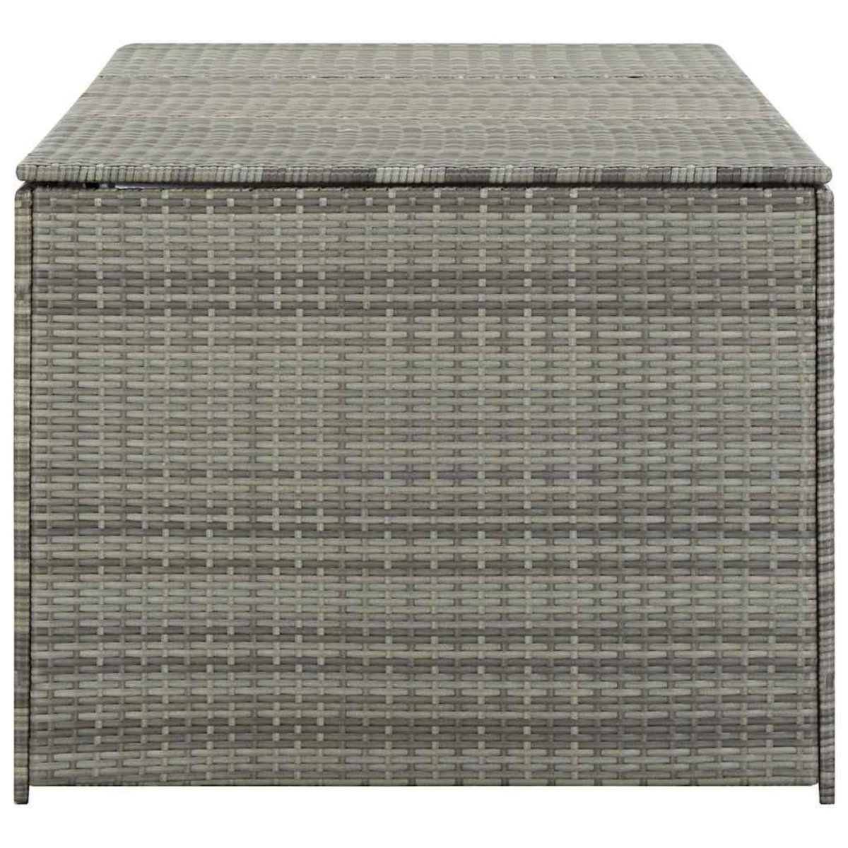 VIDAXL Boîte de rangement de jardin resine tressee 180x90x70 cm gris