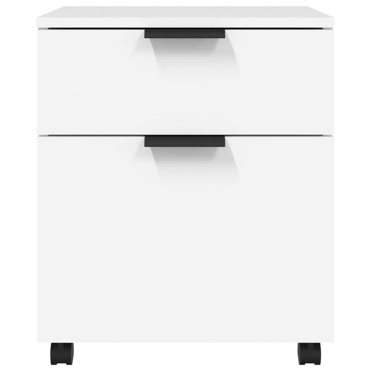 VIDAXL Classeur mobile avec roues Blanc 45x38x54 cm Bois d'ingenierie