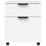 Voir la diapositive 3 : VIDAXL Classeur mobile avec roues Blanc 45x38x54 cm Bois d'ingenierie