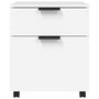 Voir la diapositive 3 : VIDAXL Classeur mobile avec roues Blanc 45x38x54 cm Bois d'ingenierie
