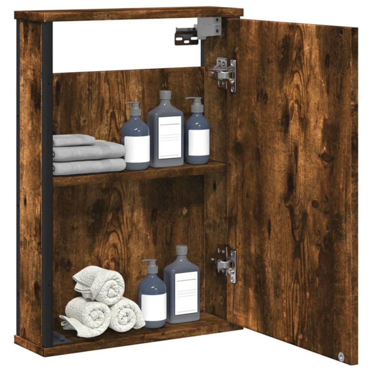 VIDAXL Armoire a miroir de salle de bain chene fume bois d'ingenierie
