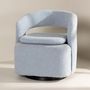 Voir la diapositive 6 : Paris Prix Fauteuil Design Bouclette  Laurel  75cm Bleu Clair