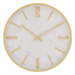 ATMOSPHERA Horloge Murale Effet Marbre  Nathalie  29cm Doré