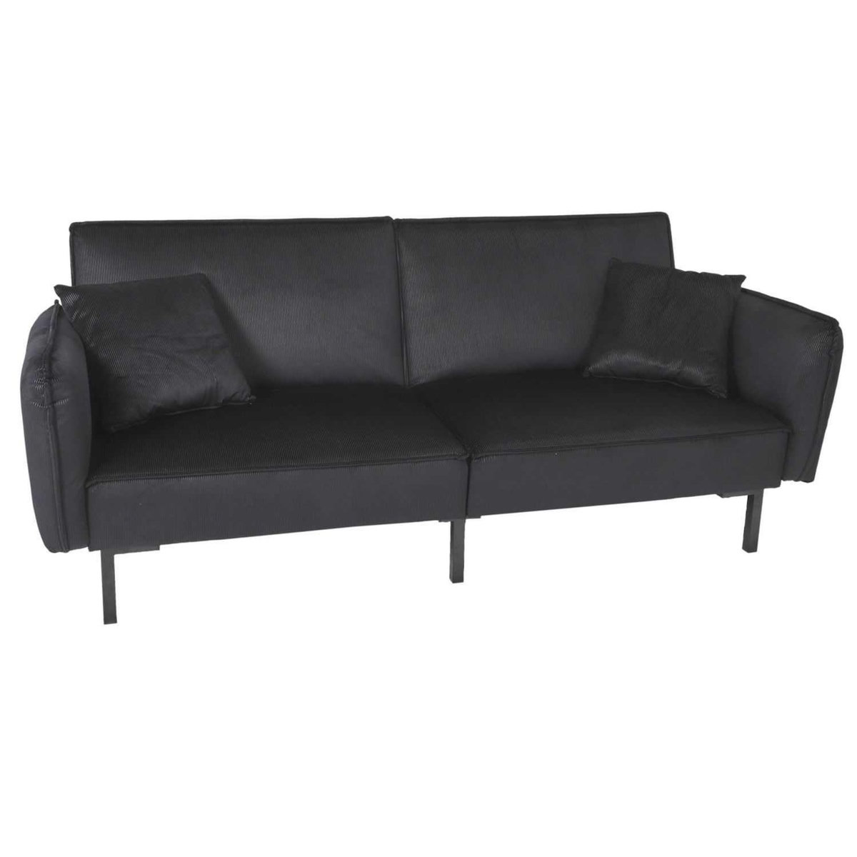 The Home Deco Factory Canapé convertible en velours Giulia
