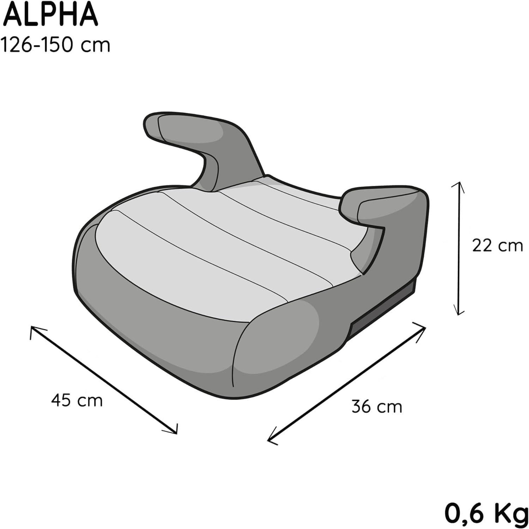 Voir la diapositive 3 : NANIA Alpha Réhausseur bas voiture enfant, 6-12 ans, 126-150 cm, Réhausseur Siège Auto, Compact et Léger (< 1 kg), Installation avec la Ceinture de Sécurité)