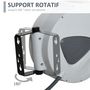 Voir la diapositive 5 : HOMCOM Enrouleur de tuyau à air comprimé - tuyau : 10 m + 0,9 m - Ø intérieur 3/8  (9,5 mm), 1/4  (6,35 mm) BSPT - dévidoir automatique pour tuyau d'air rétractable gris