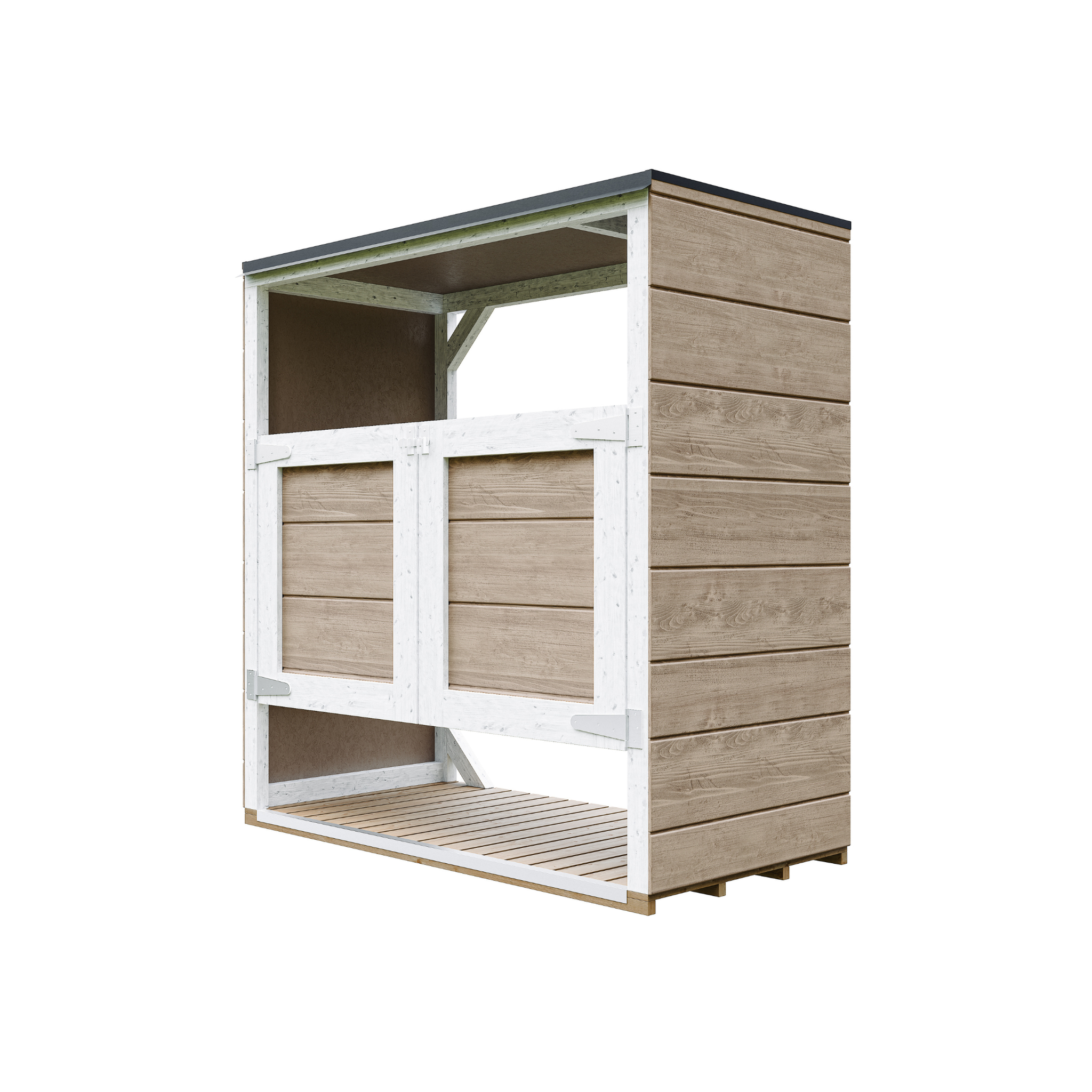 Voir la diapositive 3 : TIMBELA Abri de jardin pour poubelles, Cache poubelle extérieur 2x240L M980A