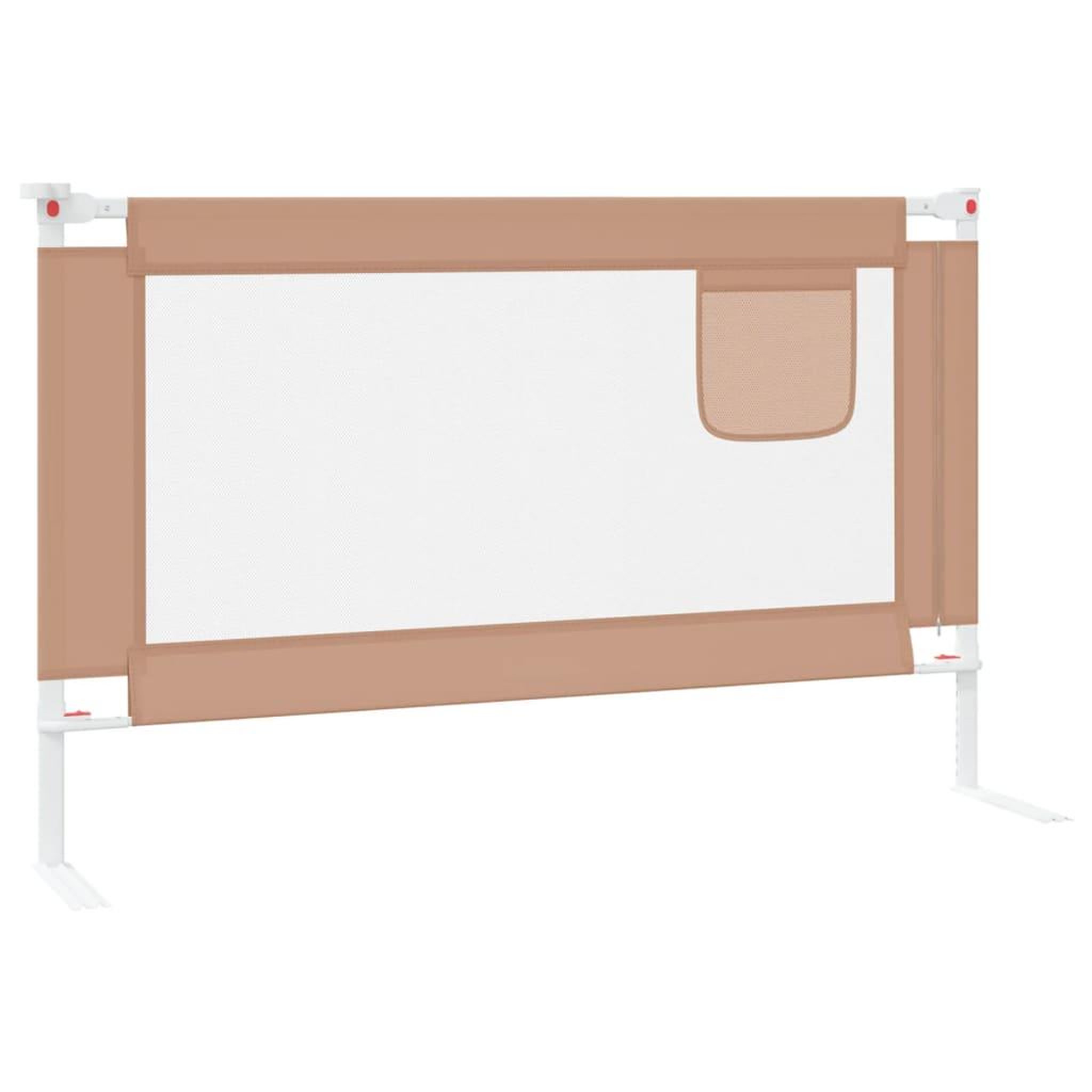 Voir la diapositive 4 : VIDAXL Barriere de securite de lit d'enfant Taupe 120x25 cm Tissu
