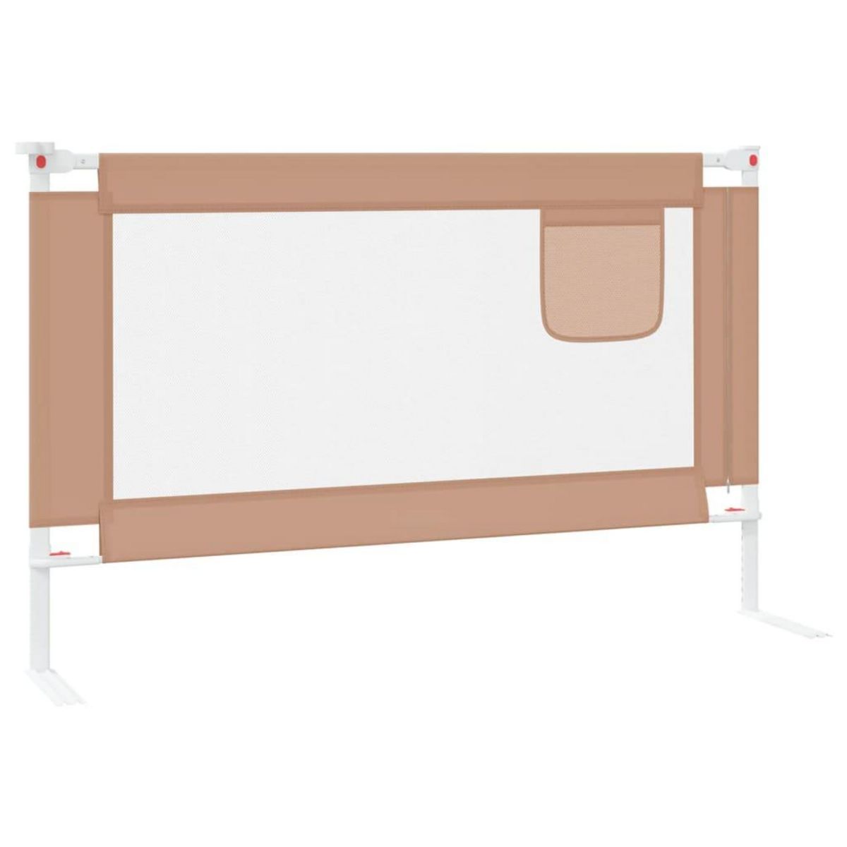 VIDAXL Barriere de securite de lit d'enfant Taupe 120x25 cm Tissu