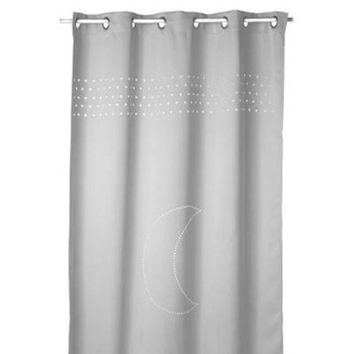 Atmosphera Kids Rideau Occultant  Lune  140x260cm Gris