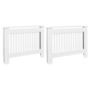 Voir la diapositive 2 : VIDAXL Cache-radiateurs 2 pcs blanc MDF 112 cm
