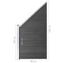 Voir la diapositive 6 : VIDAXL Ensemble de panneau de cloture WPC 619x(105-186) cm Noir