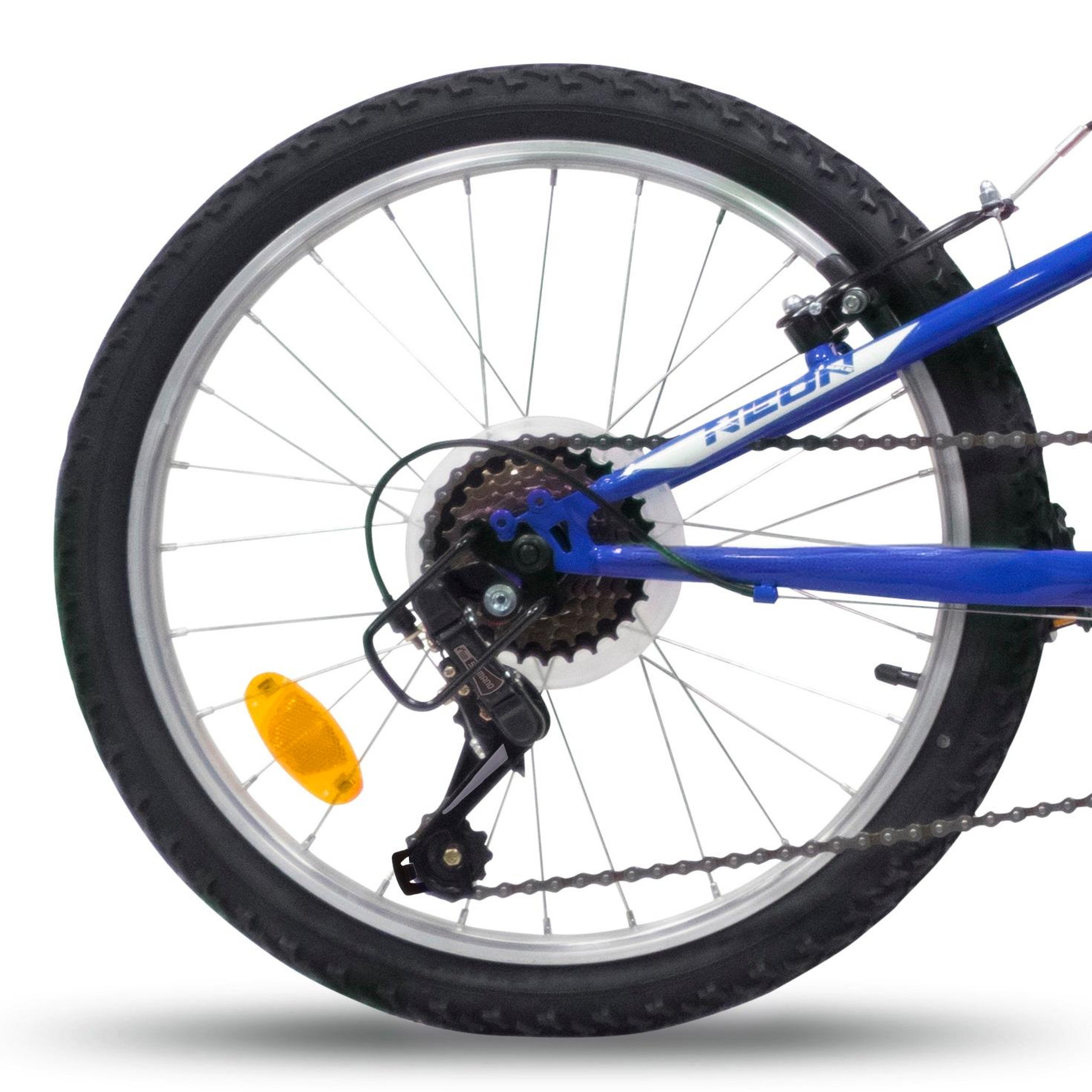Voir la diapositive 5 : VTT 20'' NEON rigide - 6 vitesses ty21 - freins v-brake - jantes alu - bleu