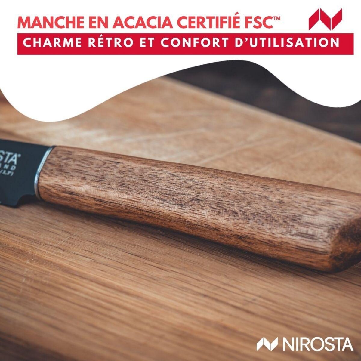 NIROSTA Couteau à légumes 19,5 cm Nirosta Flow