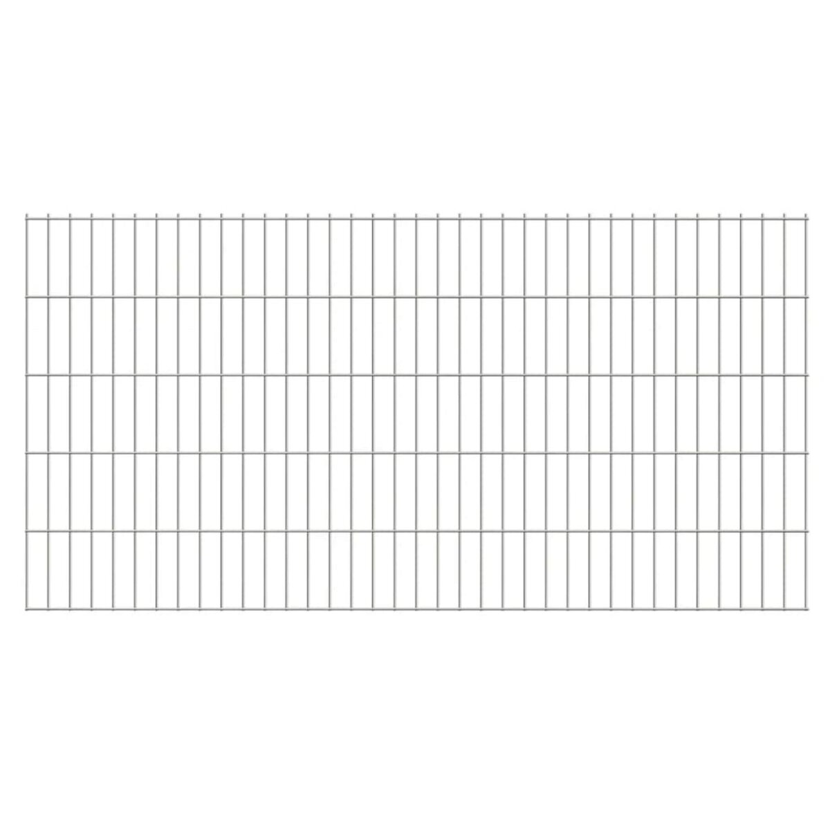 VIDAXL Panneaux de cloture de jardin 2D 2,008x1,03 m 8 m total Argente