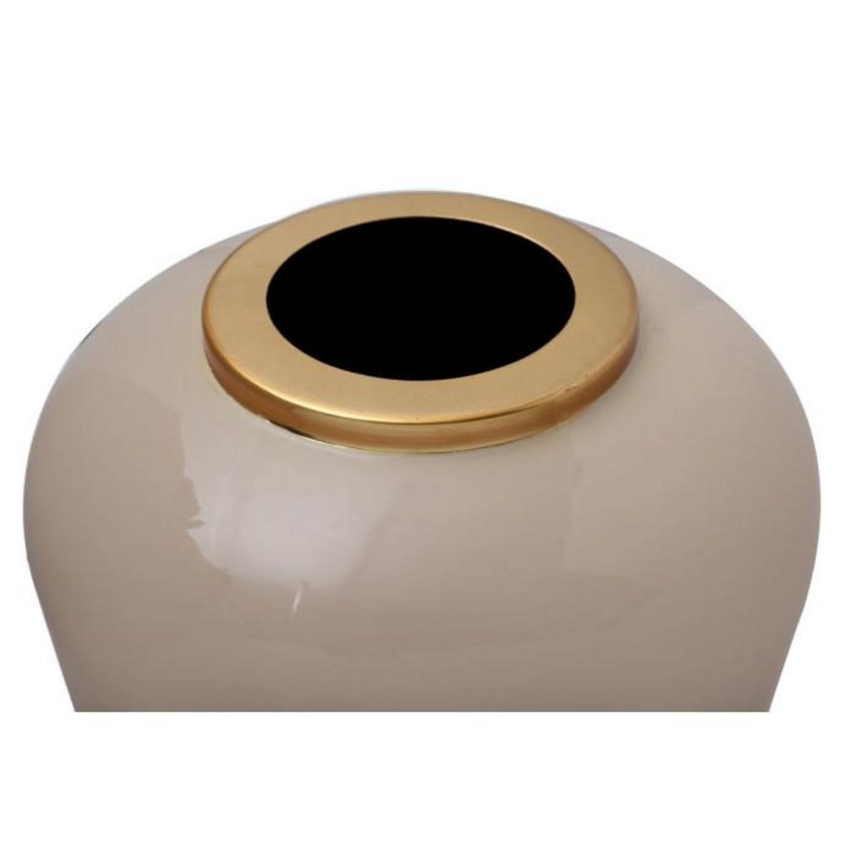 Paris Prix Vase Rond Design  Touna  91cm Taupe & Or