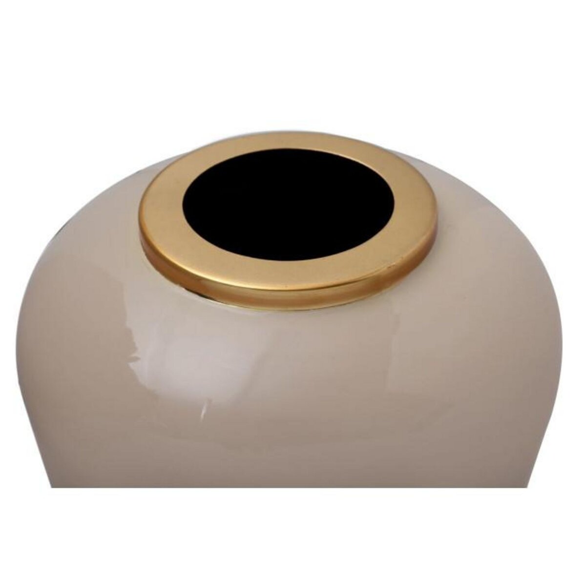 Paris Prix Vase Rond Design  Touna  91cm Taupe & Or