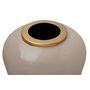 Voir la diapositive 2 : Paris Prix Vase Rond Design  Touna  91cm Taupe & Or