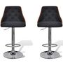 Voir la diapositive 2 : VIDAXL Tabourets de bar lot de 2 bois courbe et tissu